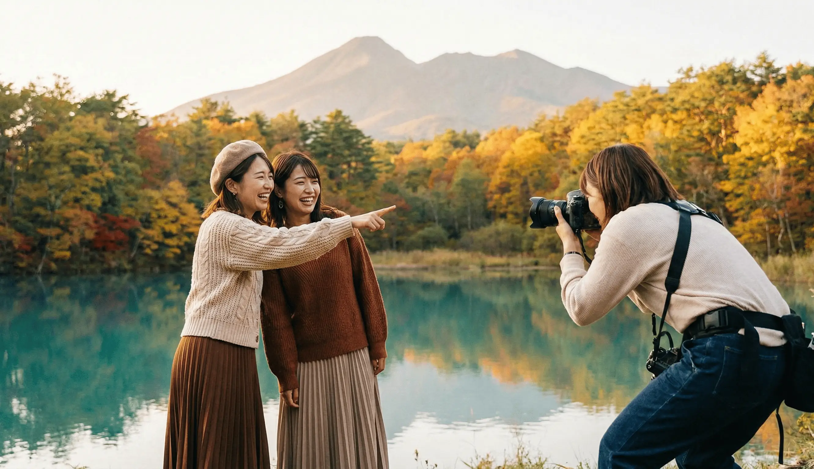 絶景スポットでの記念撮影